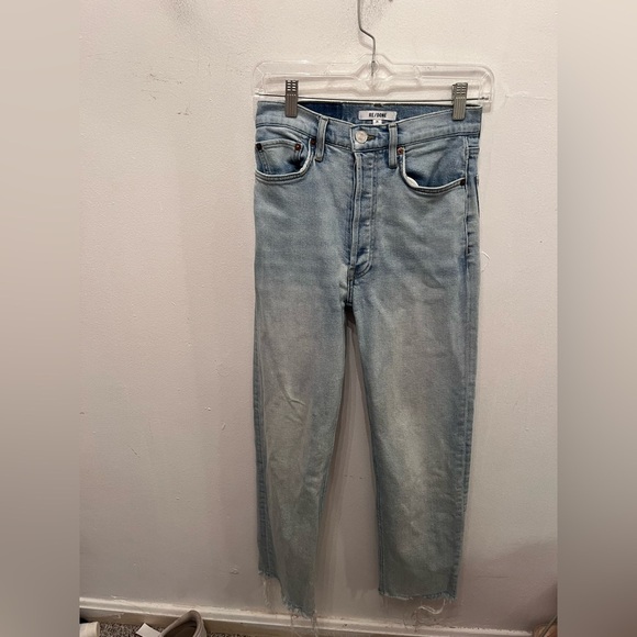 Re/Done 90s High Rise Straight Leg Size 26 Light Denim - Picture 2 of 4